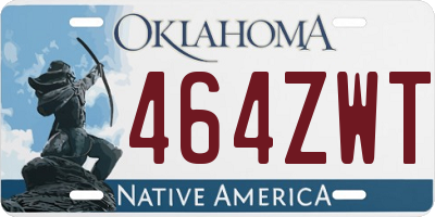 OK license plate 464ZWT