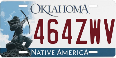 OK license plate 464ZWV