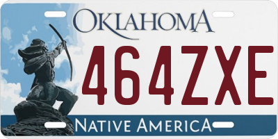 OK license plate 464ZXE