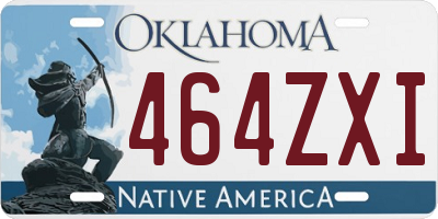 OK license plate 464ZXI