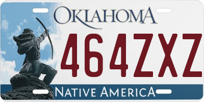 OK license plate 464ZXZ