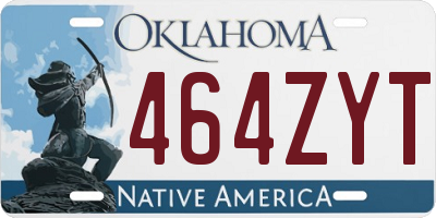 OK license plate 464ZYT