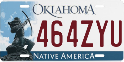 OK license plate 464ZYU