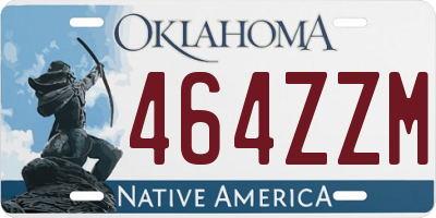 OK license plate 464ZZM