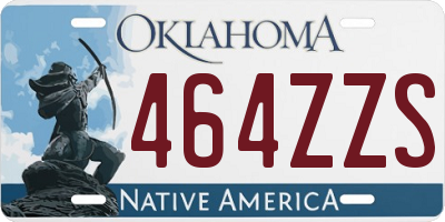 OK license plate 464ZZS