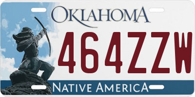 OK license plate 464ZZW