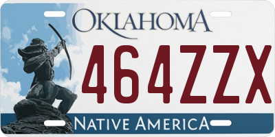 OK license plate 464ZZX