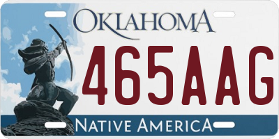 OK license plate 465AAG