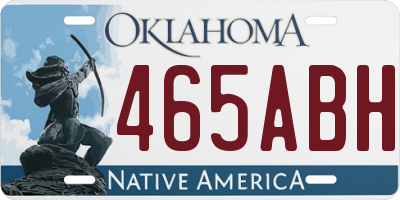 OK license plate 465ABH