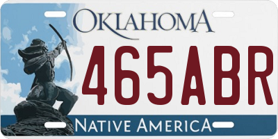 OK license plate 465ABR