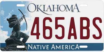 OK license plate 465ABS