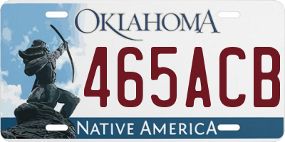 OK license plate 465ACB