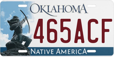 OK license plate 465ACF
