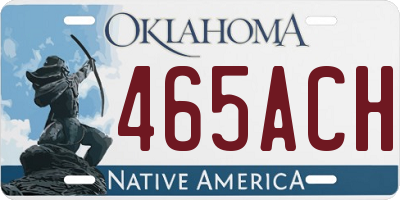 OK license plate 465ACH