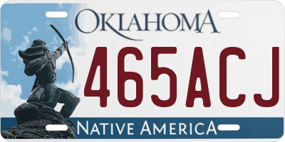 OK license plate 465ACJ