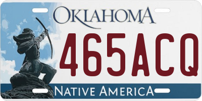 OK license plate 465ACQ