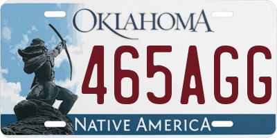 OK license plate 465AGG