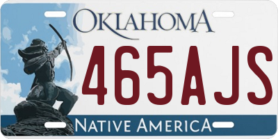 OK license plate 465AJS