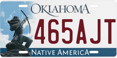 OK license plate 465AJT