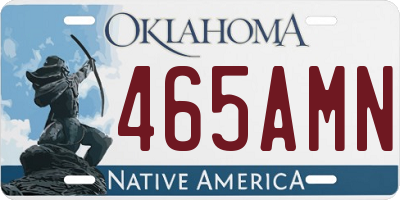 OK license plate 465AMN