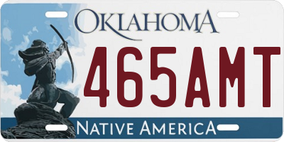 OK license plate 465AMT