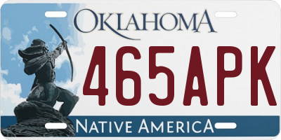 OK license plate 465APK