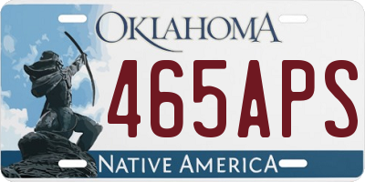 OK license plate 465APS
