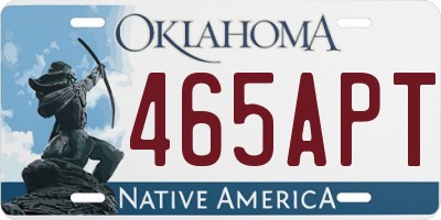 OK license plate 465APT