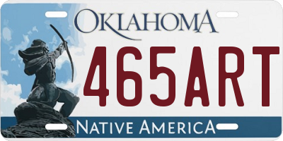 OK license plate 465ART