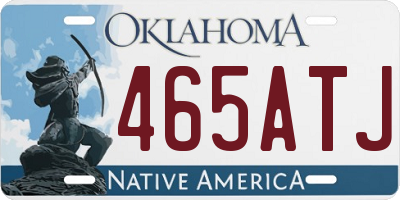 OK license plate 465ATJ