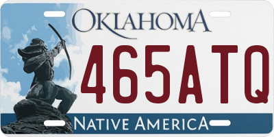 OK license plate 465ATQ