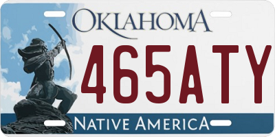 OK license plate 465ATY