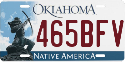 OK license plate 465BFV