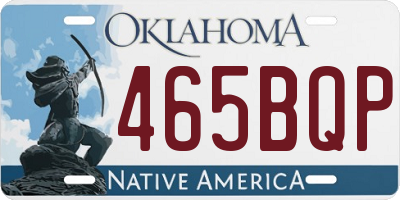 OK license plate 465BQP