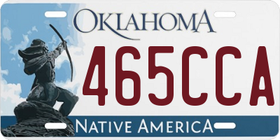 OK license plate 465CCA