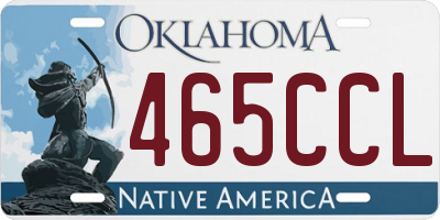 OK license plate 465CCL