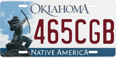 OK license plate 465CGB