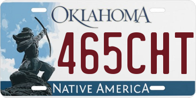 OK license plate 465CHT