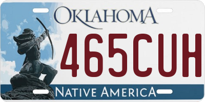 OK license plate 465CUH