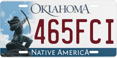 OK license plate 465FCI