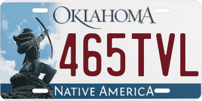 OK license plate 465TVL