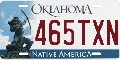 OK license plate 465TXN