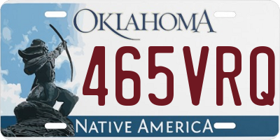 OK license plate 465VRQ