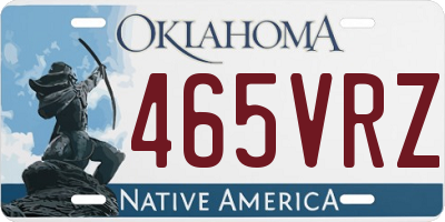 OK license plate 465VRZ