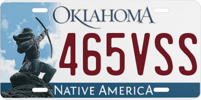 OK license plate 465VSS