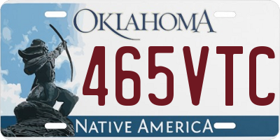 OK license plate 465VTC