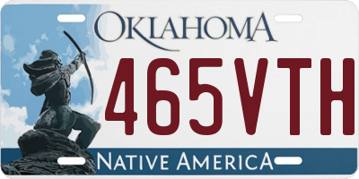 OK license plate 465VTH