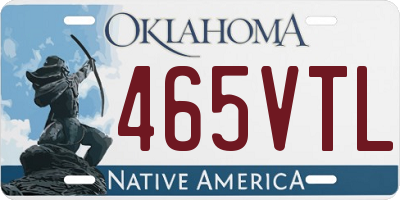 OK license plate 465VTL