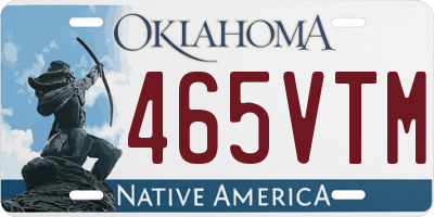 OK license plate 465VTM