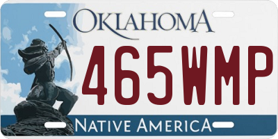 OK license plate 465WMP
